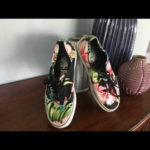 Vans tropical print shoes